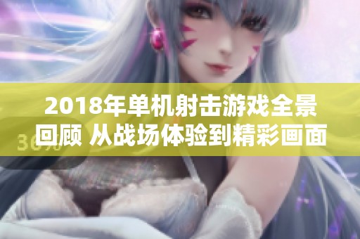 2018年单机射击游戏全景回顾 从战场体验到精彩画面尽在晨落软件园