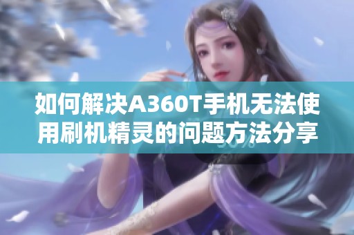 如何解决A360T手机无法使用刷机精灵的问题方法分享