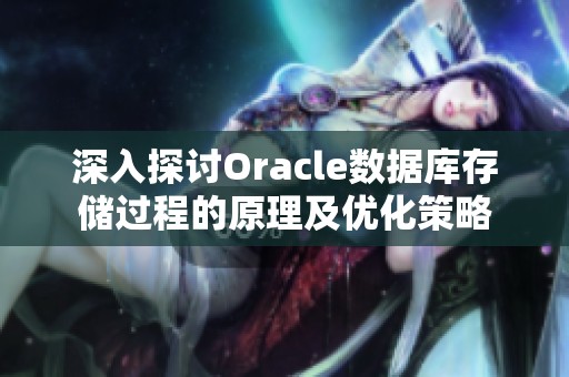 深入探讨Oracle数据库存储过程的原理及优化策略