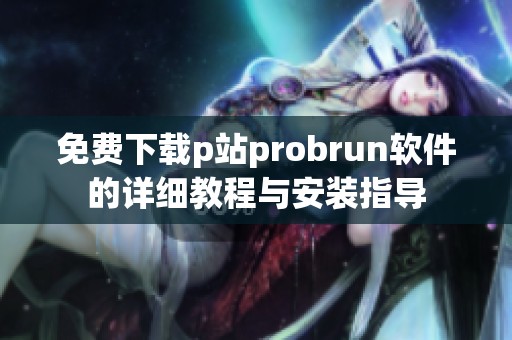 免费下载p站probrun软件的详细教程与安装指导