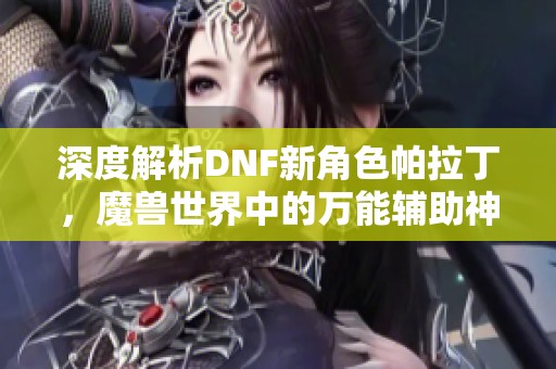 深度解析DNF新角色帕拉丁，魔兽世界中的万能辅助神话