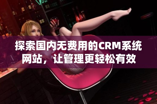 探索国内无费用的CRM系统网站，让管理更轻松有效