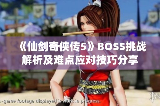 《仙剑奇侠传5》BOSS挑战解析及难点应对技巧分享