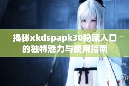 揭秘xkdspapk30隐藏入口的独特魅力与使用指南