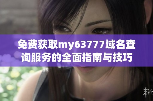 免费获取my63777域名查询服务的全面指南与技巧