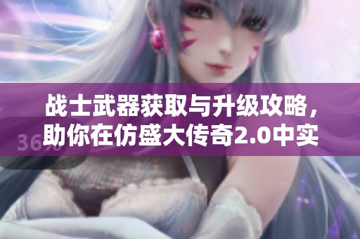 战士武器获取与升级攻略，助你在仿盛大传奇2.0中实现成就目标