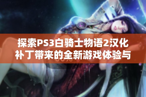 探索PS3白骑士物语2汉化补丁带来的全新游戏体验与乐趣