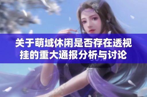 关于萌域休闲是否存在透视挂的重大通报分析与讨论