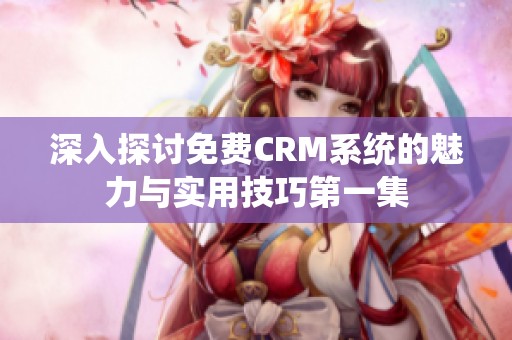 深入探讨免费CRM系统的魅力与实用技巧第一集