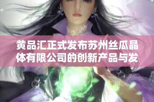黄品汇正式发布苏州丝瓜晶体有限公司的创新产品与发展战略