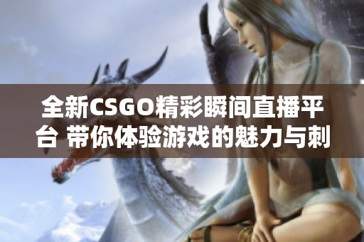 全新CSGO精彩瞬间直播平台 带你体验游戏的魅力与刺激