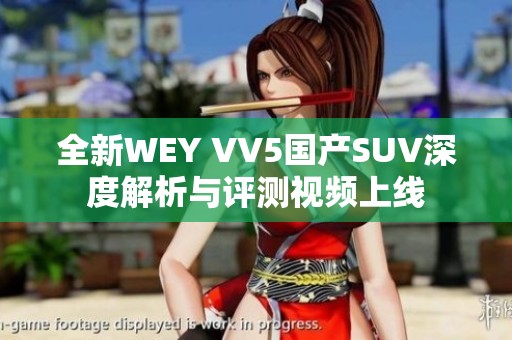 全新WEY VV5国产SUV深度解析与评测视频上线