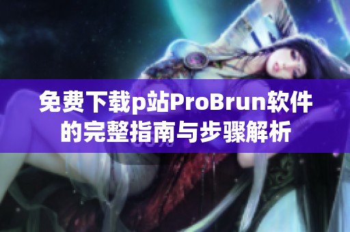 免费下载p站ProBrun软件的完整指南与步骤解析