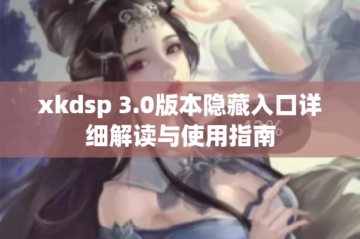 xkdsp 3.0版本隐藏入口详细解读与使用指南