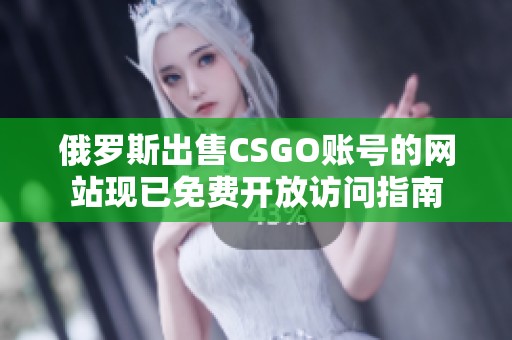 俄罗斯出售CSGO账号的网站现已免费开放访问指南