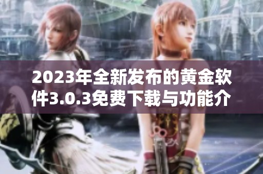 2023年全新发布的黄金软件3.0.3免费下载与功能介绍