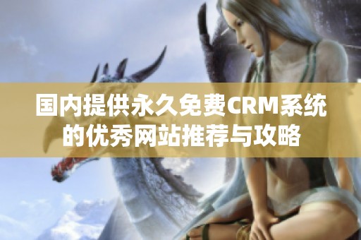 国内提供永久免费CRM系统的优秀网站推荐与攻略