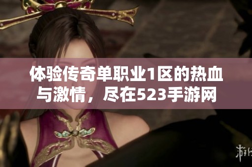 体验传奇单职业1区的热血与激情，尽在523手游网