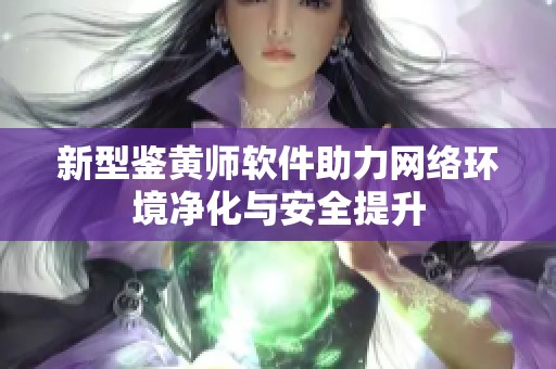 新型鉴黄师软件助力网络环境净化与安全提升