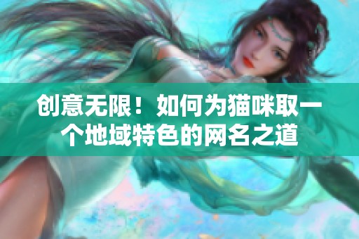 创意无限！如何为猫咪取一个地域特色的网名之道