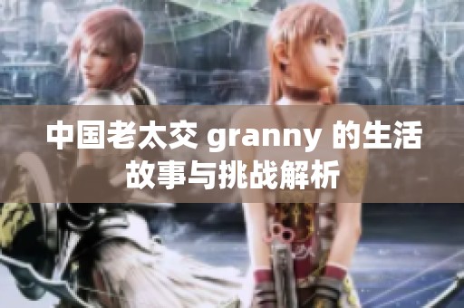 中国老太交 granny 的生活故事与挑战解析