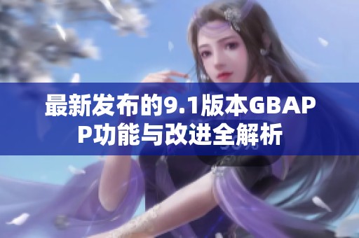 最新发布的9.1版本GBAPP功能与改进全解析