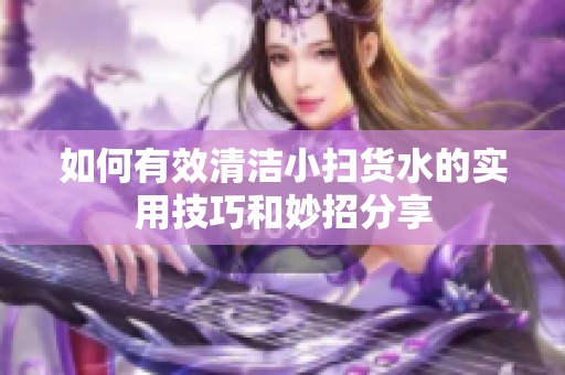 如何有效清洁小扫货水的实用技巧和妙招分享