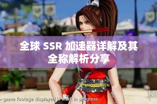 全球 SSR 加速器详解及其全称解析分享