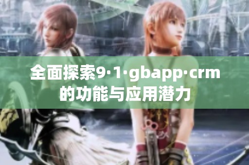 全面探索9·1·gbapp·crm的功能与应用潜力