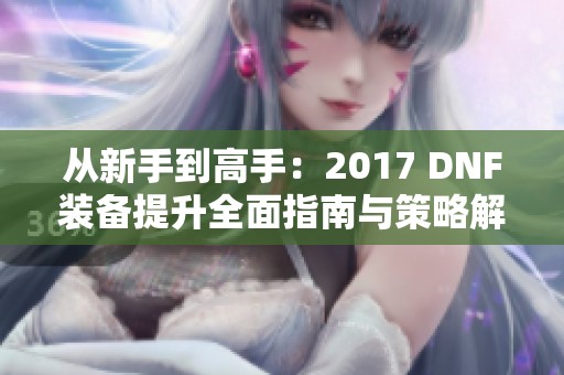 从新手到高手：2017 DNF装备提升全面指南与策略解析