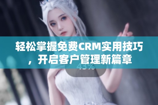 轻松掌握免费CRM实用技巧，开启客户管理新篇章