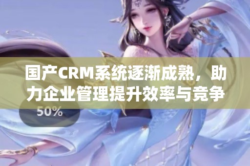 国产CRM系统逐渐成熟，助力企业管理提升效率与竞争力