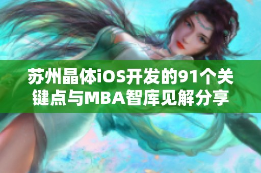 苏州晶体iOS开发的91个关键点与MBA智库见解分享