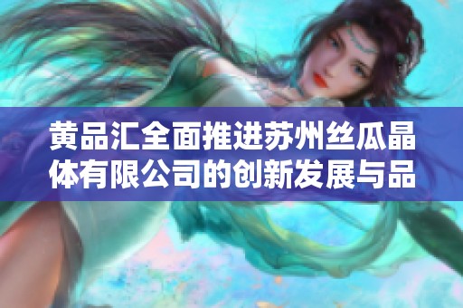 黄品汇全面推进苏州丝瓜晶体有限公司的创新发展与品牌建设